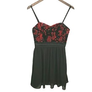 NWT BCX Junior's Velvet Chiffon Sweetheart Dress Size 9